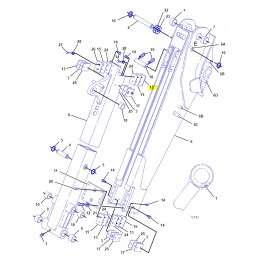 Backhoe loader arm extension slide 15 2 mm