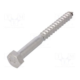 10 pcs x BOSSARD - 1214500 - Screw, for wood, 12x120, Head: hexagonal, none, 19mm, DIN 571