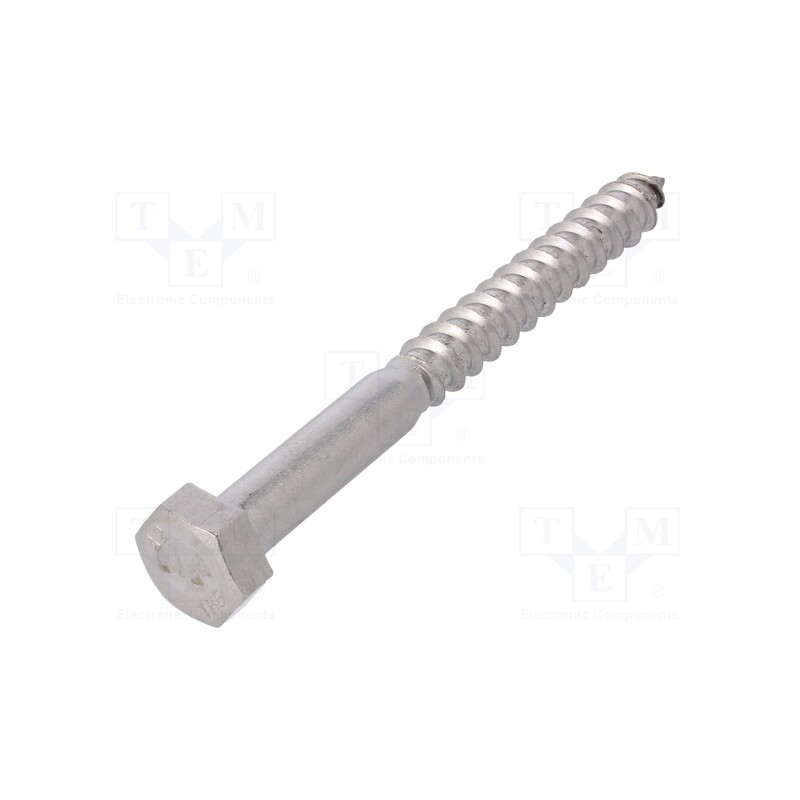 10 pcs x BOSSARD - 1214500 - Screw, for wood, 12x120, Head: hexagonal, none, 19mm, DIN 571