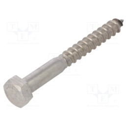 10 pcs x BOSSARD - 1214497 - Screw, for wood, 12x100, Head: hexagonal, none, 19mm, DIN 571