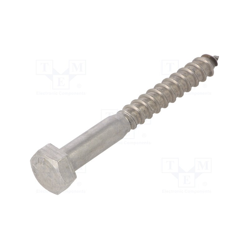 10 pcs x BOSSARD - 1214497 - Screw, for wood, 12x100, Head: hexagonal, none, 19mm, DIN 571