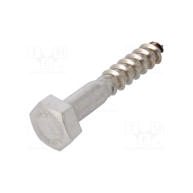 10 pcs x BOSSARD - 1266632 - Screw, for wood, 10x60, Head: hexagonal, none, 17mm, DIN 571, BN 704