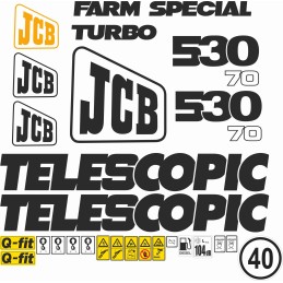 Sticker stickers set jcb 530 70 telescopic