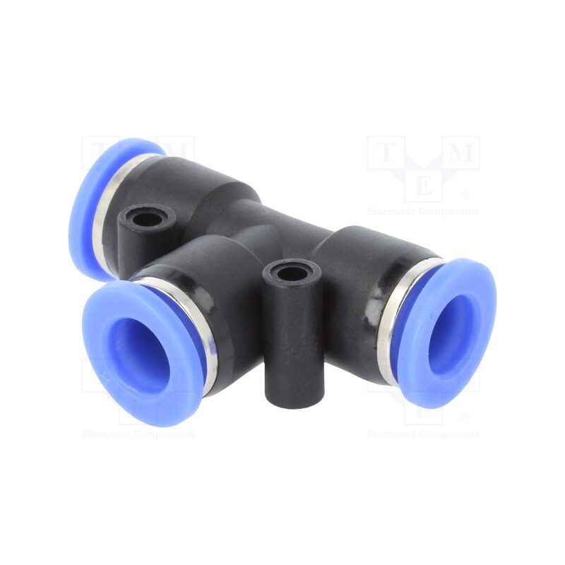 1 pcs x PNEUMAT-138.008 - Push-in fitting, T-tap splitter, -0.95÷15bar, PBT, BLUELINE