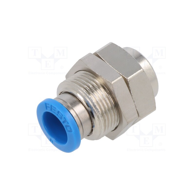 1 pcs x FESTO-153165 - Push-in fitting, threaded,straight, -0.95÷6bar, Thread: G 1/8'
