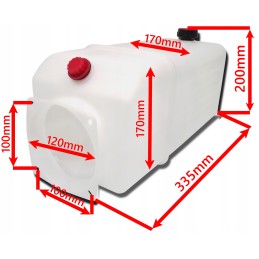 Plastic tank for 8 liters of hydraulic units