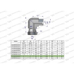 Inch hydraulic elbow AB 1 1 4 BSP Warynski