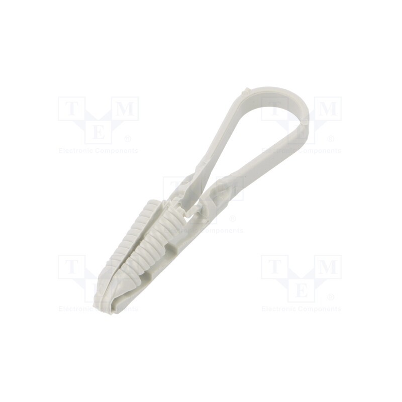 10 pcs x OBO BETTERMANN - 1973 3-13 LGR - Cable strap clip, ØBundle : 3÷13mm, W: 4mm, polyamide, light grey