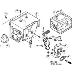 Honda gx270 gx390 muffler gasket 18333 ze3 800