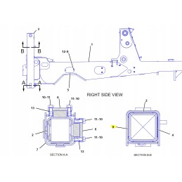 Round support slide 6 3 mm cat backhoe loader