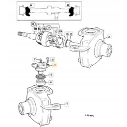 Trunion steering knuckle mount jcb 3cx 4cx 458 20061