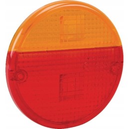 Lamp shade red orange round rear left