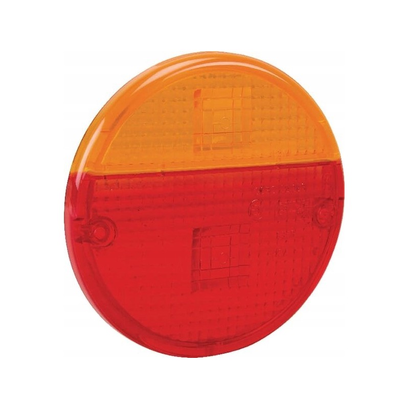Lamp shade red orange round rear left