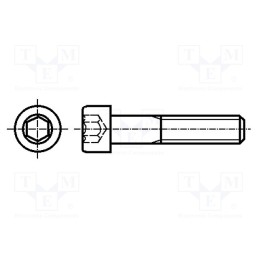 10 pcs x KRAFTBERG - M10X80/D912-A2 - Screw, M10x80, 1.5, Head: cheese head, hex key, HEX 8mm, DIN 912
