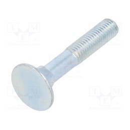 10 pcs x BOSSARD - 1112201 - Screw, with flange nut, M10x60, 1.5, Head: flat, steel, zinc, 26mm