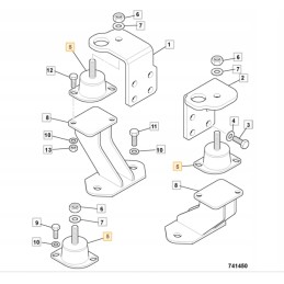 Engine mount mini jcb 8014 8020 332 s5912