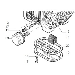 Hatz 2g30 2g40 oil filter no. 50302801
