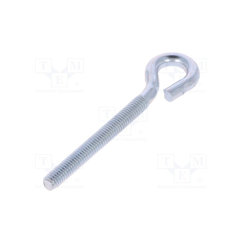 10 pcs x DROMET - HO.6.80 - Hook, ring, steel, zinc, 80mm