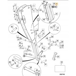 Slide screw hexagon socket jcb 3cx 4cx 1390 0810z