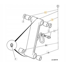 Rear link arm bushing jcb 3cx 4cx 809 00125