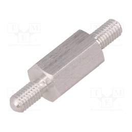 10 pcs x DREMEC - 435X10 - Screwed spacer sleeve, 10mm, Ext.thread: M3, hexagonal, aluminium