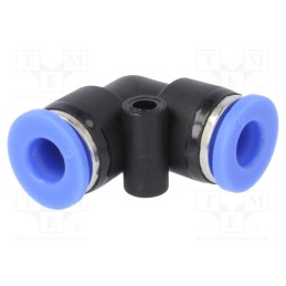 2 pcs x PNEUMAT-137.006 - Push-in fitting, angled, -0.95÷15bar, nickel plated brass,PBT