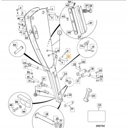 Rear bucket cylinder pin jcb 3cx 4cx 811 50367