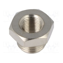 2 pcs x PNEUMAT-2090 1/4-1/8 - Nipple, reductive, nickel plated brass, Input thread: G 1/4'