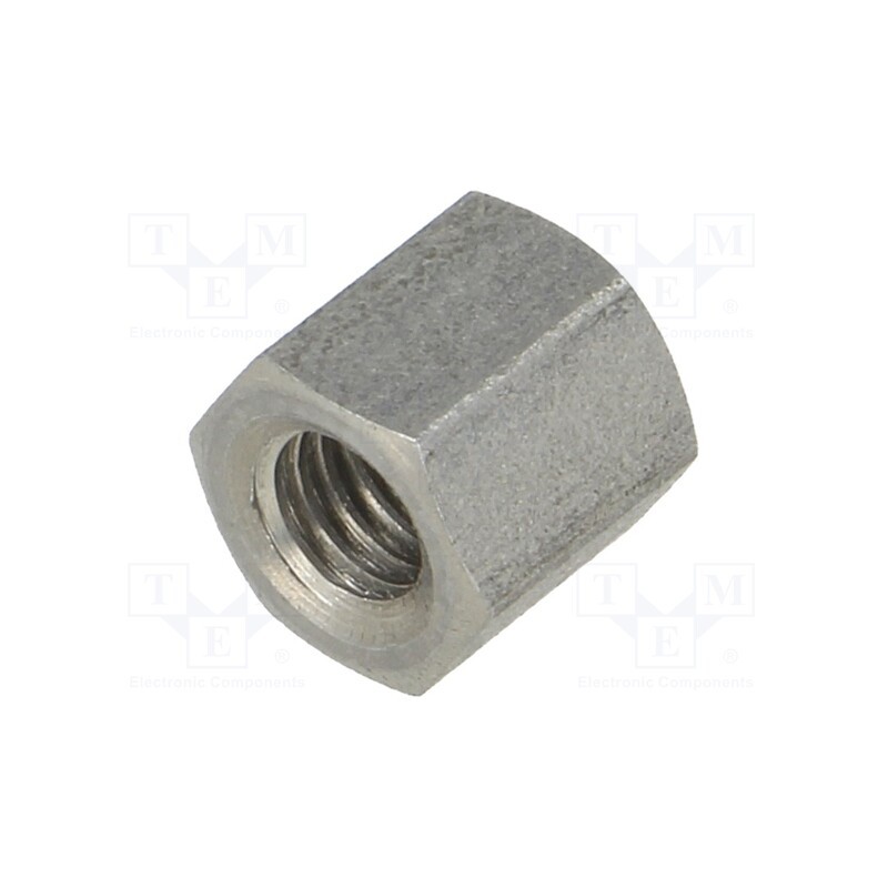 10 pcs x DREMEC - 148X08 - Screwed spacer sleeve, 8mm, Int.thread: M5, hexagonal