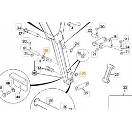 Pin seal 45mm 813 00425 jcb 3cx 4cx other