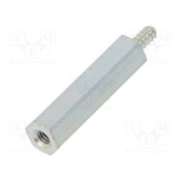 10 pcs x DREMEC - 222ST2.2X20 - Screwed spacer sleeve, 20mm, Int.thread: M2,5, Ext.thread: ST2,2