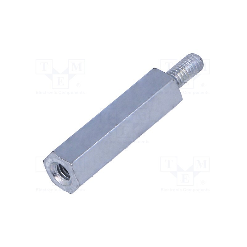 10 pcs x DREMEC - 222X18 - Screwed spacer sleeve, 18mm, Int.thread: M2,5, Ext.thread: M2,5