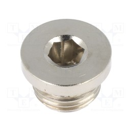 2 pcs x PNEUMAT-407250 - Protection cap, max.100bar, nickel plated brass, Thread: G 1/4'