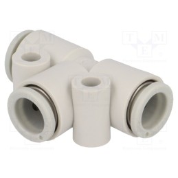 1 pcs x SMC-KQ2T08-00A - Tee fitting, plug-in, -1÷10bar, polypropylene, -5÷60°C