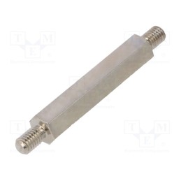 10 pcs x DREMEC - 418X40 - Screwed spacer sleeve, 40mm, Ext.thread: M5, hexagonal, brass