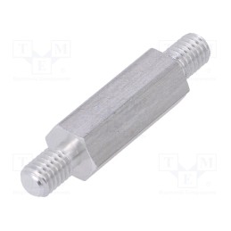 10 pcs x DREMEC - 438X20 - Screwed spacer sleeve, 20mm, Ext.thread: M5, hexagonal, aluminium