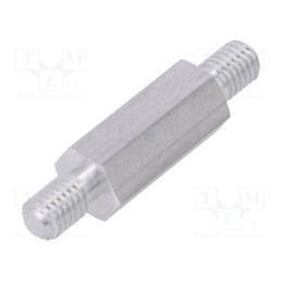 10 pcs x DREMEC - 438X18 - Screwed spacer sleeve, 18mm, Ext.thread: M5, hexagonal, aluminium