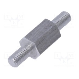 10 pcs x DREMEC - 434X08 - Screwed spacer sleeve, 8mm, Ext.thread: M3, hexagonal, aluminium