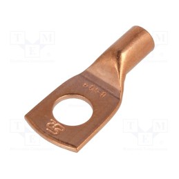 2 pcs x ERGOM - E11KM-01010102500 - Tip: ring tube, M8, 10mm2, crimped, for cable, L: 23.5mm, copper