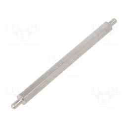 10 pcs x DREMEC - 414X65K - Screwed spacer sleeve, 65mm, Ext.thread: M3, hexagonal, brass