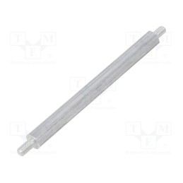 10 pcs x DREMEC - 434X60 - Screwed spacer sleeve, 60mm, Ext.thread: M3, hexagonal, aluminium