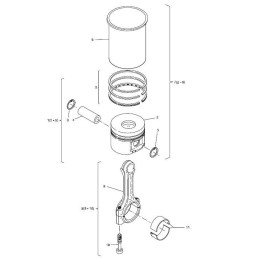 Hatz 1b40 1b50 connecting rod bearing std 01679800