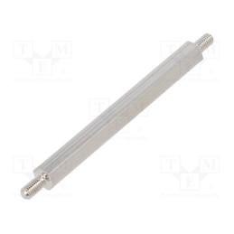 10 pcs x DREMEC - 414X50K - Screwed spacer sleeve, 50mm, Ext.thread: M3, hexagonal, brass