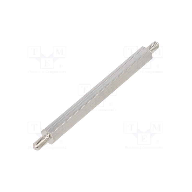 10 pcs x DREMEC - 414X50K - Screwed spacer sleeve, 50mm, Ext.thread: M3, hexagonal, brass