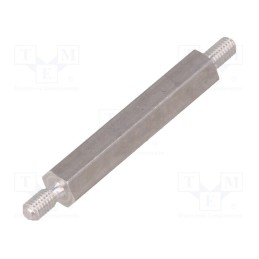 10 pcs x DREMEC - 434X30 - Screwed spacer sleeve, 30mm, Ext.thread: M3, hexagonal, aluminium