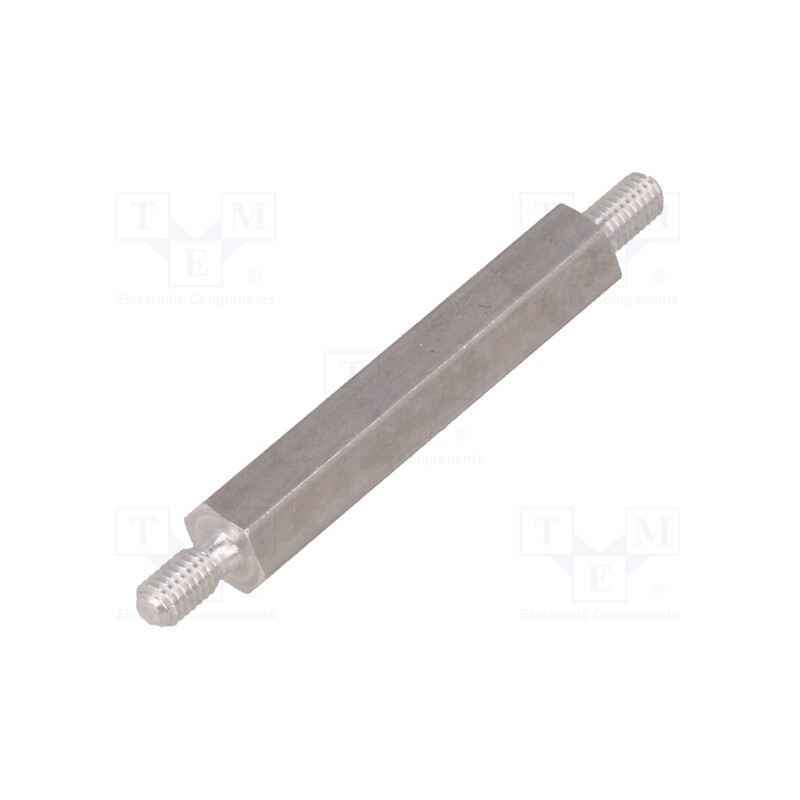 10 pcs x DREMEC - 434X30 - Screwed spacer sleeve, 30mm, Ext.thread: M3, hexagonal, aluminium