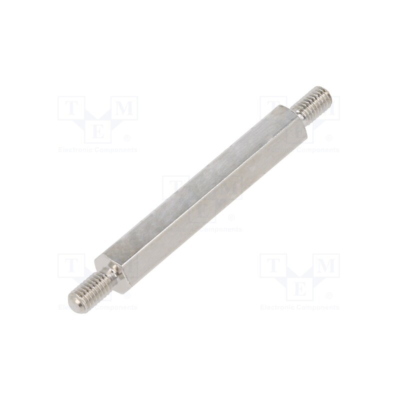 10 pcs x DREMEC - 413X30K - Screwed spacer sleeve, 30mm, Ext.thread: M3, hexagonal, brass