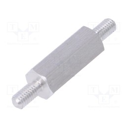 10 pcs x DREMEC - 435X15 - Screwed spacer sleeve, 15mm, Ext.thread: M3, hexagonal, aluminium