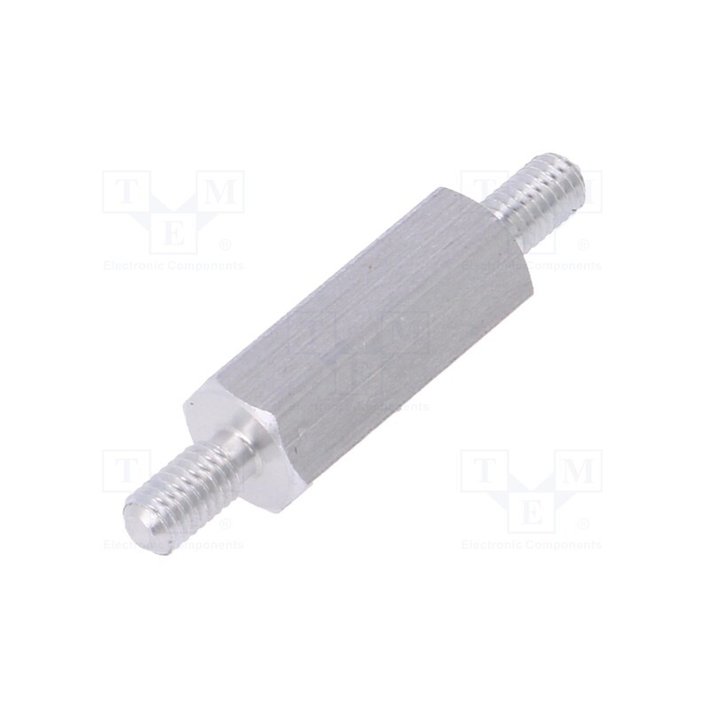 10 pcs x DREMEC - 435X15 - Screwed spacer sleeve, 15mm, Ext.thread: M3, hexagonal, aluminium