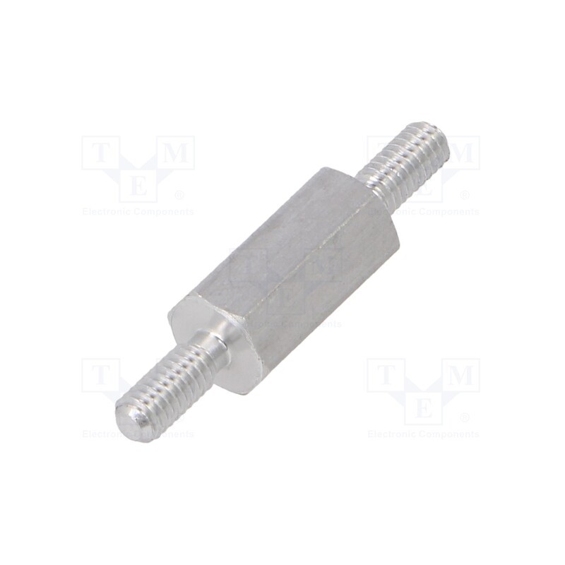 10 pcs x DREMEC - 432X10 - Screwed spacer sleeve, 10mm, Ext.thread: M2,5, hexagonal